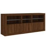 vidaXL Dulap cu lumini LED, stejar maro, 162x37x67 cm vidaXL Dulap cu lumini LED, stejar maro, 162x37x67 cm