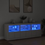 vidaXL Dulap cu lumini LED, alb, 181,5x37x67 cm vidaXL Dulap cu lumini LED, alb, 181,5x37x67 cm