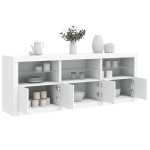 vidaXL Dulap cu lumini LED, alb, 181,5x37x67 cm vidaXL Dulap cu lumini LED, alb, 181,5x37x67 cm