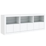 vidaXL Dulap cu lumini LED, alb, 181,5x37x67 cm vidaXL Dulap cu lumini LED, alb, 181,5x37x67 cm