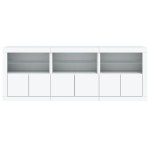 vidaXL Dulap cu lumini LED, alb, 181,5x37x67 cm vidaXL Dulap cu lumini LED, alb, 181,5x37x67 cm