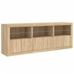 vidaXL Dulap cu lumini LED, stejar sonoma, 181,5x37x67 cm vidaXL Dulap cu lumini LED, stejar sonoma, 181,5x37x67 cm