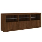 vidaXL Dulap cu lumini LED, stejar maro, 181,5x37x67 cm vidaXL Dulap cu lumini LED, stejar maro, 181,5x37x67 cm