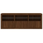 vidaXL Dulap cu lumini LED, stejar maro, 181,5x37x67 cm vidaXL Dulap cu lumini LED, stejar maro, 181,5x37x67 cm