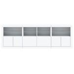 vidaXL Dulap cu lumini LED, alb, 202x37x67 cm vidaXL Dulap cu lumini LED, alb, 202x37x67 cm