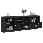 vidaXL Dulap cu lumini LED, negru, 202x37x67 cm vidaXL Dulap cu lumini LED, negru, 202x37x67 cm