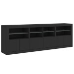 vidaXL Dulap cu lumini LED, negru, 202x37x67 cm vidaXL Dulap cu lumini LED, negru, 202x37x67 cm