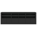 vidaXL Dulap cu lumini LED, negru, 202x37x67 cm vidaXL Dulap cu lumini LED, negru, 202x37x67 cm