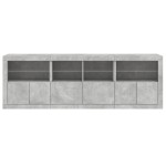 vidaXL Dulap cu lumini LED, gri beton, 202x37x67 cm vidaXL Dulap cu lumini LED, gri beton, 202x37x67 cm