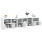 vidaXL Dulap cu lumini LED, alb, 283x37x67 cm vidaXL Dulap cu lumini LED, alb, 283x37x67 cm