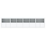 vidaXL Dulap cu lumini LED, alb, 283x37x67 cm vidaXL Dulap cu lumini LED, alb, 283x37x67 cm