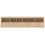 vidaXL Dulap cu lumini LED, stejar sonoma, 283x37x67 cm vidaXL Dulap cu lumini LED, stejar sonoma, 283x37x67 cm