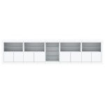 vidaXL Dulap cu lumini LED, alb, 283x37x67 cm vidaXL Dulap cu lumini LED, alb, 283x37x67 cm