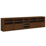 vidaXL Dulap cu lumini LED, stejar maro, 283x37x67 cm vidaXL Dulap cu lumini LED, stejar maro, 283x37x67 cm