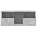 vidaXL Servantă cu lumini LED, gri beton, 162x37x67 cm vidaXL Servantă cu lumini LED, gri beton, 162x37x67 cm