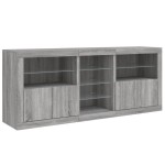 vidaXL Servantă cu lumini LED, gri sonoma, 162x37x67 cm vidaXL Servantă cu lumini LED, gri sonoma, 162x37x67 cm
