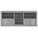 vidaXL Servantă cu lumini LED, gri sonoma, 162x37x67 cm vidaXL Servantă cu lumini LED, gri sonoma, 162x37x67 cm