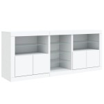 vidaXL Servantă cu lumini LED, alb, 181,5x37x67 cm vidaXL Servantă cu lumini LED, alb, 181,5x37x67 cm
