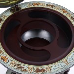 vidaXL Bar tip glob pământesc suport sticle de vin, albastru, eucalipt vidaXL Bar tip glob pământesc suport sticle de vin, albastru, eucalipt