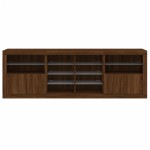 vidaXL Servantă cu lumini LED, stejar maro, 202x37x67 cm vidaXL Servantă cu lumini LED, stejar maro, 202x37x67 cm