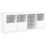 vidaXL Servantă cu lumini LED, alb, 164x37x67 cm vidaXL Servantă cu lumini LED, alb, 164x37x67 cm