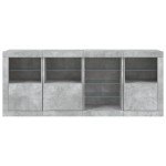 vidaXL Servantă cu lumini LED, gri beton, 164x37x67 cm vidaXL Servantă cu lumini LED, gri beton, 164x37x67 cm