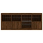 vidaXL Servantă cu lumini LED, stejar maro, 164x37x67 cm vidaXL Servantă cu lumini LED, stejar maro, 164x37x67 cm