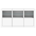 vidaXL Servantă cu lumini LED, alb, 123x37x67 cm vidaXL Servantă cu lumini LED, alb, 123x37x67 cm