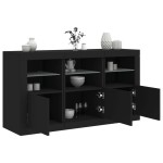 vidaXL Dulap cu lumini LED, negru, 123x37x67 cm vidaXL Dulap cu lumini LED, negru, 123x37x67 cm