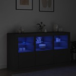 vidaXL Dulap cu lumini LED, negru, 123x37x67 cm vidaXL Dulap cu lumini LED, negru, 123x37x67 cm