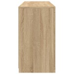 vidaXL Servantă cu lumini LED, stejar sonoma, 123x37x67 cm