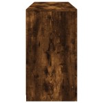 vidaXL Servantă cu lumini LED, stejar fumuriu, 123x37x67 cm