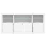 vidaXL Servantă cu lumini LED, alb, 142,5x37x67 cm