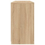 vidaXL Servantă cu lumini LED, stejar sonoma, 142,5x37x67 cm