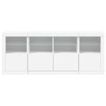 vidaXL Servantă cu lumini LED, alb, 163x37x67 cm