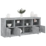 vidaXL Servantă cu lumini LED, gri beton, 163x37x67 cm vidaXL Servantă cu lumini LED, gri beton, 163x37x67 cm
