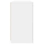 vidaXL Servantă cu lumini LED, alb, 123x37x67 cm