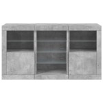vidaXL Servantă cu lumini LED, gri beton, 123x37x67 cm vidaXL Servantă cu lumini LED, gri beton, 123x37x67 cm