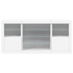 vidaXL Servantă cu lumini LED, alb, 142,5x37x67 cm