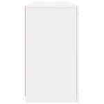 vidaXL Servantă cu lumini LED, alb, 142,5x37x67 cm