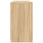 vidaXL Servantă cu lumini LED, stejar sonoma, 142,5x37x67 cm