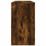 vidaXL Dulap cu lumini LED, stejar fumuriu, 142,5x37x67 cm