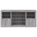 vidaXL Servantă cu lumini LED, gri sonoma, 142,5x37x67 cm vidaXL Servantă cu lumini LED, gri sonoma, 142,5x37x67 cm