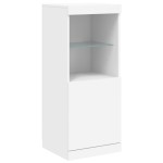 vidaXL Servantă cu lumini LED, 3 buc., alb, lemn prelucrat vidaXL Servantă cu lumini LED, 3 buc., alb, lemn prelucrat