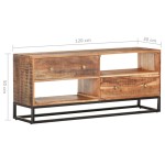 vidaXL Comodă TV, 120x30x50 cm, lemn de acacia nefinisat vidaXL Comodă TV, 120x30x50 cm, lemn de acacia nefinisat