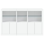 vidaXL Servantă cu lumini LED, alb, 162x37x100 cm