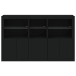 vidaXL Servantă cu lumini LED, negru, 162x37x100 cm vidaXL Servantă cu lumini LED, negru, 162x37x100 cm