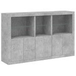 vidaXL Servantă cu lumini LED, gri beton, 162x37x100 cm vidaXL Servantă cu lumini LED, gri beton, 162x37x100 cm