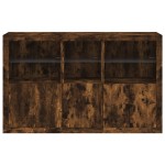 vidaXL Servantă cu lumini LED, stejar fumuriu, 162x37x100 cm vidaXL Servantă cu lumini LED, stejar fumuriu, 162x37x100 cm