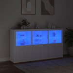 vidaXL Servantă cu lumini LED, alb, 181,5x37x100 cm vidaXL Servantă cu lumini LED, alb, 181,5x37x100 cm